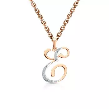 Золотая подвеска с фианитами