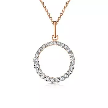 Золотая подвеска с фианитами