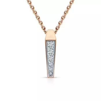 Золотая подвеска с фианитами