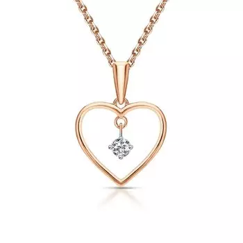 Золотая подвеска с фианитами