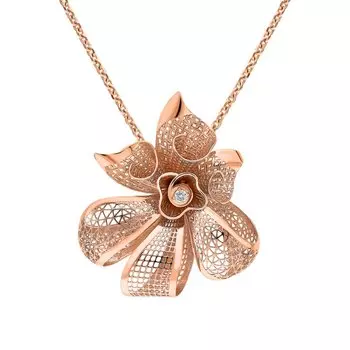 Золотая подвеска с фианитами