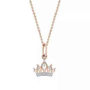 Золотая подвеска с фианитами