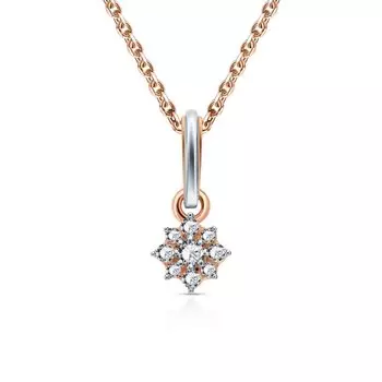 Золотая подвеска с фианитами