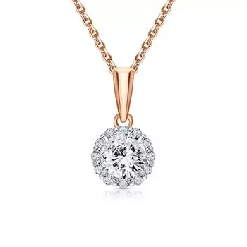 Золотая подвеска с фианитами