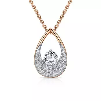 Золотая подвеска с фианитами