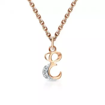 Золотая подвеска с фианитами