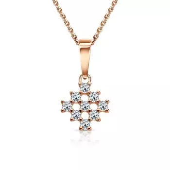 Золотая подвеска с фианитами