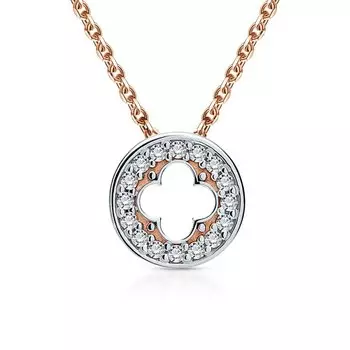 Золотая подвеска с фианитами