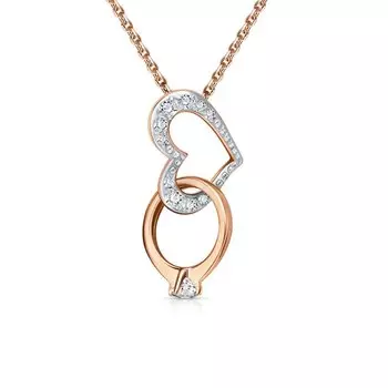 Золотая подвеска с фианитами