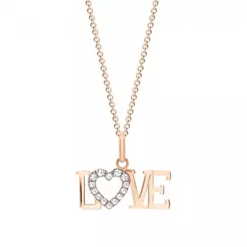 Золотая подвеска с фианитами