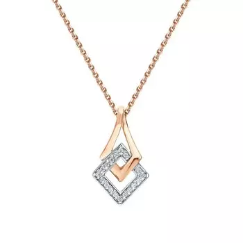 Золотая подвеска с фианитами