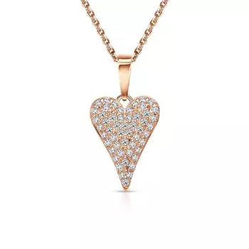 Золотая подвеска с фианитами