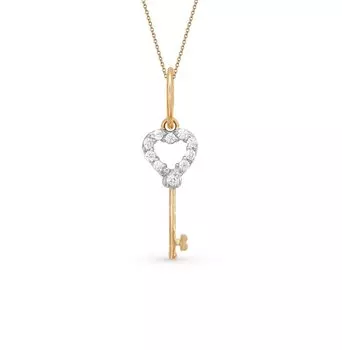 Золотая подвеска с фианитами