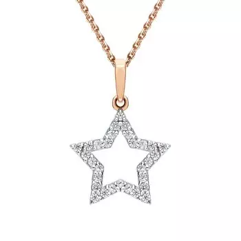 Золотая подвеска с фианитами