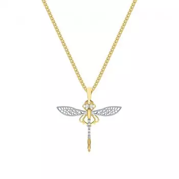 Золотая подвеска с фианитами