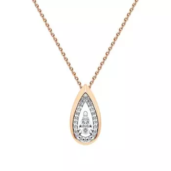 Золотая подвеска с фианитами