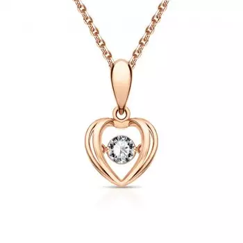 Золотая подвеска с фианитами