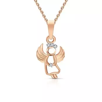 Золотая подвеска с фианитами