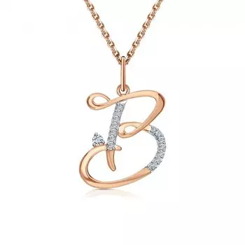 Золотая подвеска с фианитами