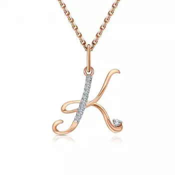 Золотая подвеска с фианитами