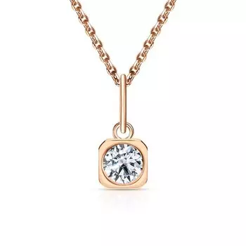 Золотая подвеска с фианитами