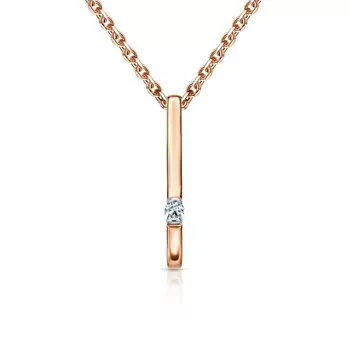 Золотая подвеска с фианитами