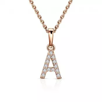 Золотая подвеска с фианитами