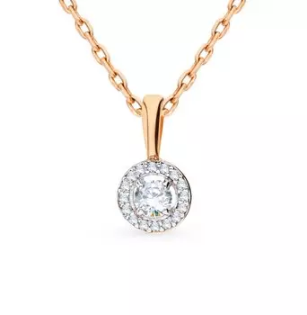 Золотая подвеска с фианитами