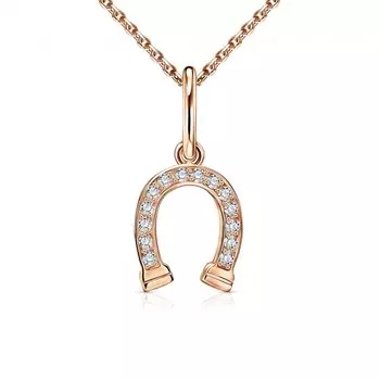 Золотая подвеска с фианитами