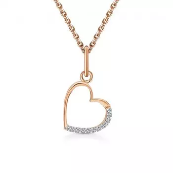 Золотая подвеска с фианитами