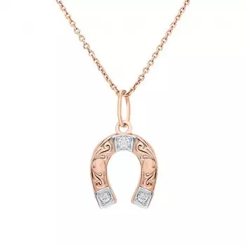 Золотая подвеска с фианитами