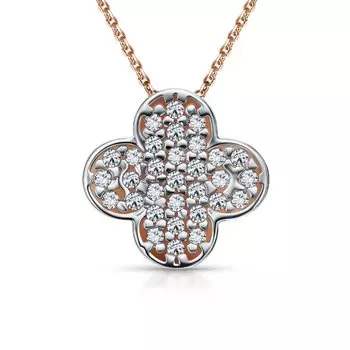 Золотая подвеска с фианитами