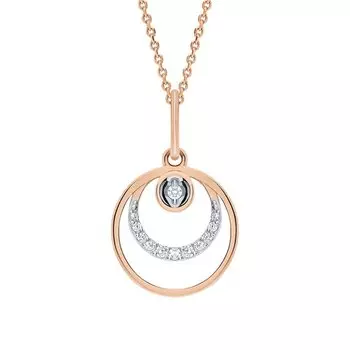 Золотая подвеска с фианитами