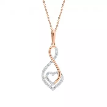 Золотая подвеска с фианитами