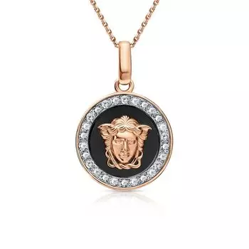 Золотая подвеска с фианитами