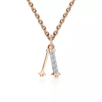 Золотая подвеска с фианитами