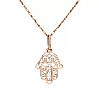 Золотая подвеска с фианитами