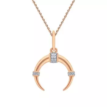 Золотая подвеска с фианитами