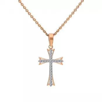 Золотая подвеска с фианитами