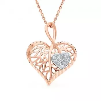 Золотая подвеска с фианитами