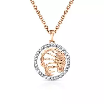 Золотая подвеска с фианитами