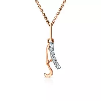 Золотая подвеска с фианитами