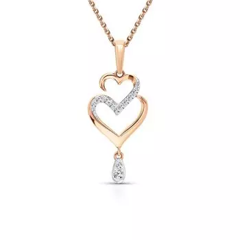 Золотая подвеска с фианитами