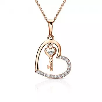 Золотая подвеска с фианитами