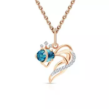 Золотая подвеска с фианитами