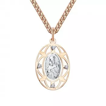 Золотая подвеска с фианитами