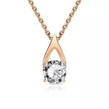 Золотая подвеска с фианитами