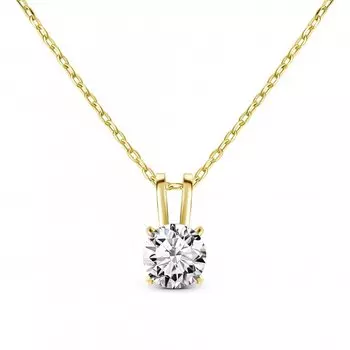 Золотая подвеска с фианитами