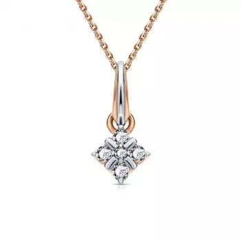 Золотая подвеска с фианитами