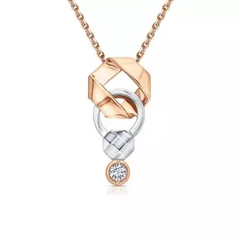 Золотая подвеска с фианитами